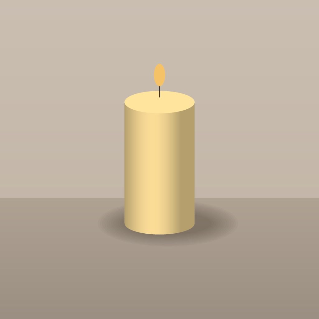 Beeswax candle